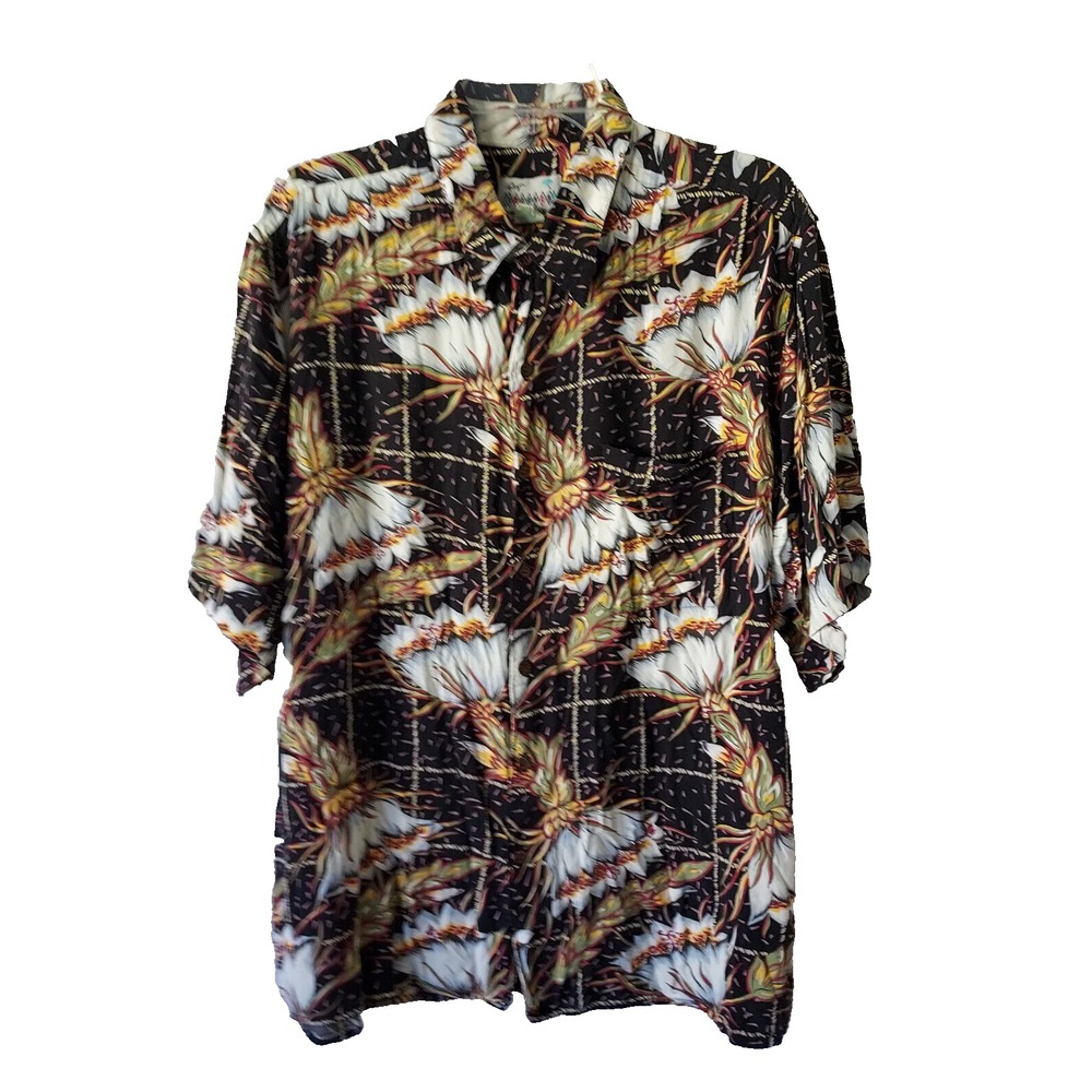 Reyn Spooner‎ American Classics Shirt XL Short Sleeve Hawaiian Rayon Camp